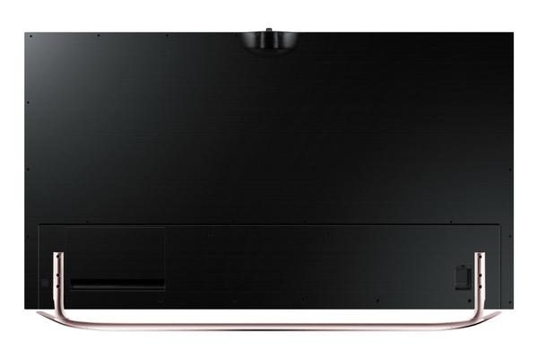 Super fladt fjernsyn i kobber farvet ramme